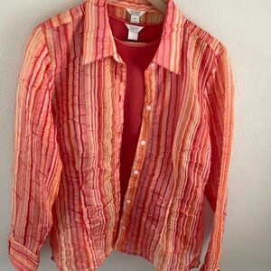Christopher & Banks women’s button down and shell tank set | size XL and L